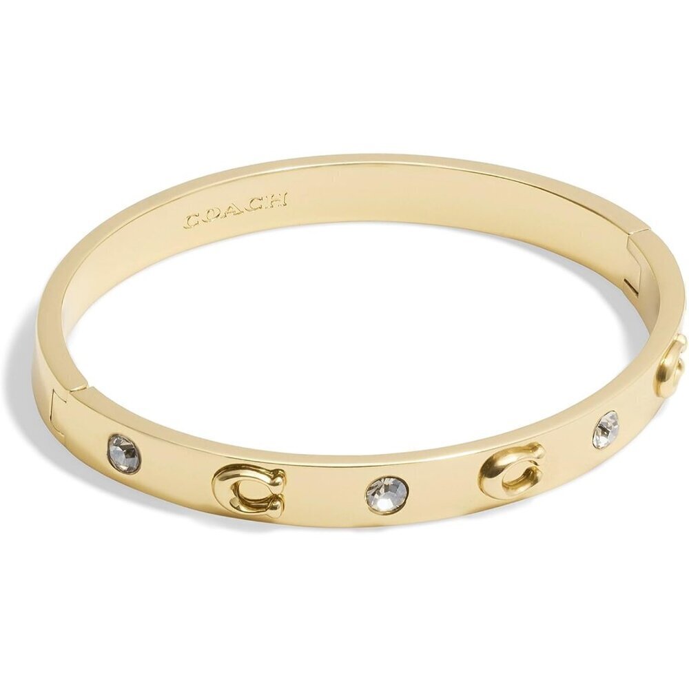 Women's Signature C Logo Hinged Bangle Bracelet